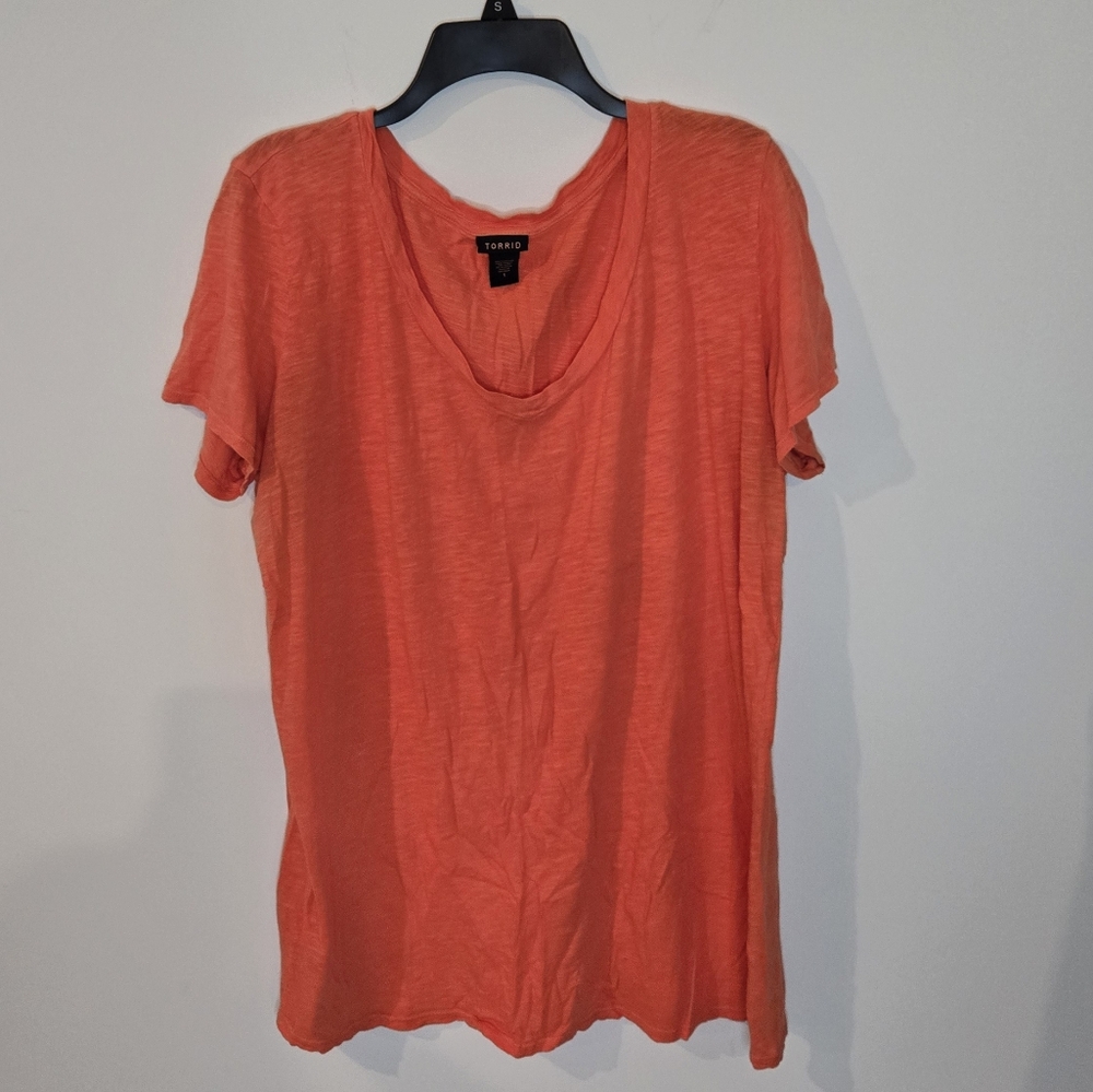 Torrid Orange Short Sleeve Tee Size 1